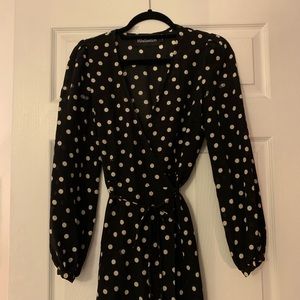 Dotted Realizationpar wrap dress